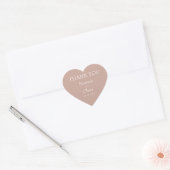 Roze Moderne Minimalistische Trouwdag Hart Sticker (Envelop)