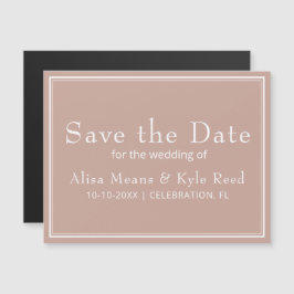 Roze Moderne Minimalistische Trouwkaart 'Save the