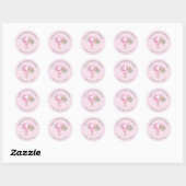 Roze Moderne Mixer Bakkerij Logo Ronde Sticker (Vel)