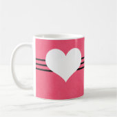 Roze moderne Mok van het hart (Links)