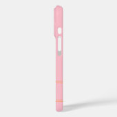 Roze Moderne Monogram Eerste Letter Naam Case-Mate iPhone Case (Achterkant / Links)