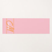 Roze Moderne Monogram Initiaal Yoga Mat (Voorkant (horizontaal))