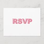 Roze, moderne, oude tekst RSVP-antwoordkaart Briefkaart (Voorkant)