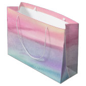 Roze Moderne Pastel Groot Cadeauzakje (Achterkant Gekanteld)