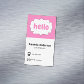 Roze moderne professionele adviseur magnetisch visitekaartje (Voorbeeld)