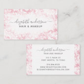 Roze moderne professionele botanische scriptnaam visitekaartje (Voorkant / Achterkant)