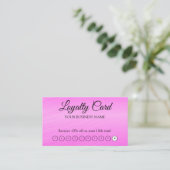 Roze Moderne Professionele Loyaliteits QR-code Visitekaartje (Staand voorkant)