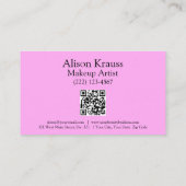 Roze Moderne Professionele Loyaliteits QR-code Visitekaartje (Achterkant)