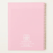 Roze Moderne Professionele Witte Zakelijke Logo Planner (Achterkant)