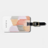 Roze Moderne rand Bagagelabel (Voorkant horizontaal)