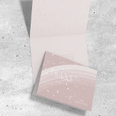 Roze Moderne Regenboog en sterren Wit Baby shower Bedankkaart