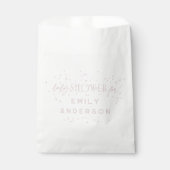 Roze Moderne Regenboog en sterren Wit Baby shower Bedankzakje (Voorkant)