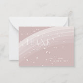 Roze Moderne Regenboog en sterren Wit Baby shower Notitiekaartje (Voorkant)