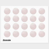 Roze Moderne Regenboog en sterren Wit Baby shower Ronde Sticker (Vel)
