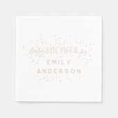 Roze Moderne Regenboog en sterren Wit Baby shower Servet (Voorkant)