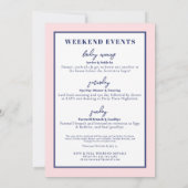 Roze Moderne Retro Bachelorette-feest Kaart (Achterkant)