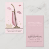 Roze, moderne schoner vacuüm visitekaartje (Voorkant / Achterkant)