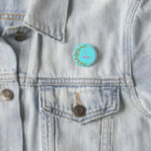 Roze Moderne Script Meisjesachtige Monogram Naam Ronde Button 3,2 Cm (In situ)