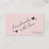 Roze moderne script QR-code, dank je kaars Visitekaartje (Voorkant)