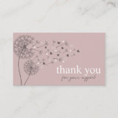 Roze moderne script QR-code, dank je kaars Visitekaartje (Voorkant)