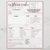 Roze, moderne scriptbakkerijvolgorde flyer (Voorkant)