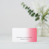 Roze, moderne, stijlvolle, rendy minimalist visitekaartje (Staand voorkant)