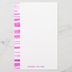 Roze moderne strepen voor Waterverf Briefpapier
