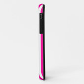 Roze moderne stripes Case-Mate iPhone case (Achterkant/links)