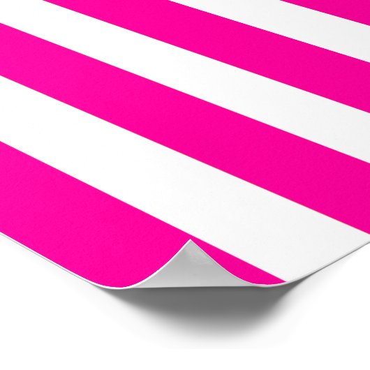 Roze moderne stripes poster (Hoek)