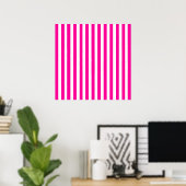 Roze moderne stripes poster (Thuiskantoor)