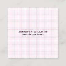 Roze Moderne Trendy Ruiten Minimalistische Profess