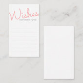 Roze moderne Typografie Wedding Wishes Advieskaart (Voorkant / Achterkant)