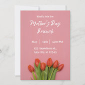 Roze moderne uitnodiging tot Moederdag (Voorkant)