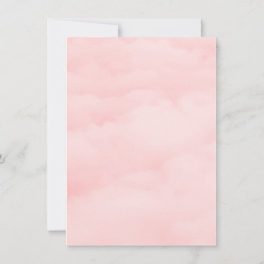 Roze moderne uitnodiging van de Valentijnse Partij (Achterkant)