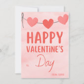 Roze moderne uitnodiging van de Valentijnse Partij (Voorkant)