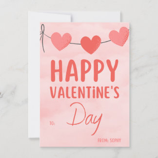 Roze moderne uitnodiging van de Valentijnse Partij