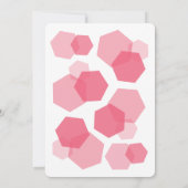 Roze | Moderne uitnodiging voor meetbare bridal (Achterkant)