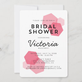 Roze | Moderne uitnodiging voor meetbare bridal