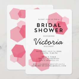 Roze | Moderne uitnodiging voor meetbare bridal