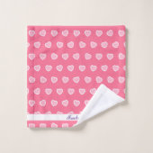 Roze moderne Valentijnsdag Collectie Bad Handdoek (Wasdoekje)