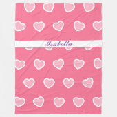 Roze moderne Valentijnsdag Collectie Fleece Deken (Voorkant)