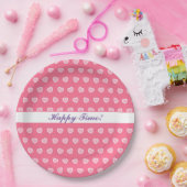 Roze moderne Valentijnsdag Collectie Papieren Bordje (Feest)