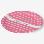 Roze moderne Valentijnsdag Collectie Papieren Bordje (Gekanteld)