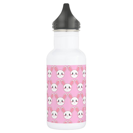 Roze moderne verkoute bunny Rabbit Waterfles (Links)