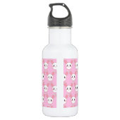 Roze moderne verkoute bunny Rabbit Waterfles (Achterkant)