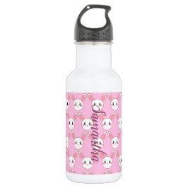 Roze moderne verkoute bunny Rabbit Waterfles