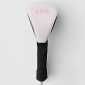 Roze Moderne Vrouwen Monogram Golf Driver Hoesje Golfheadcover (Voorkant)