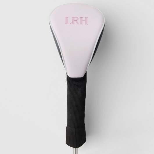Roze Moderne Vrouwen Monogram Golf Driver Hoesje Golfheadcover (Voorkant)
