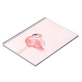 Roze Moderne Waterverf Flamingo Illustratie Notitieboek (Linkerzijde)
