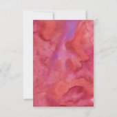 Roze moderne Waterverf kalligrafie Notitiekaartje (Achterkant)